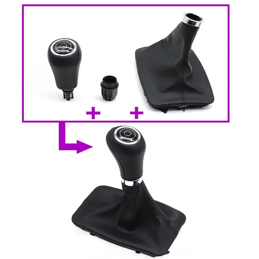 W204 W207 W212 X204 C204  Automatic Car Gear Shifter Lever Knob Leather Boot Cover For Mercedes Benz C E GLK Class 2007-2011