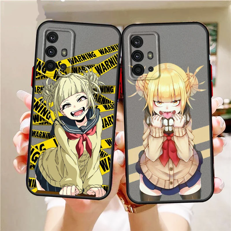 H-Himiko T-Toga Cartoon Cool Frosted Translucent For Samsung Note 20 A35 A03 A54 A31 A22 A34 A14 A24 A04 A55 5G Back Phone Case