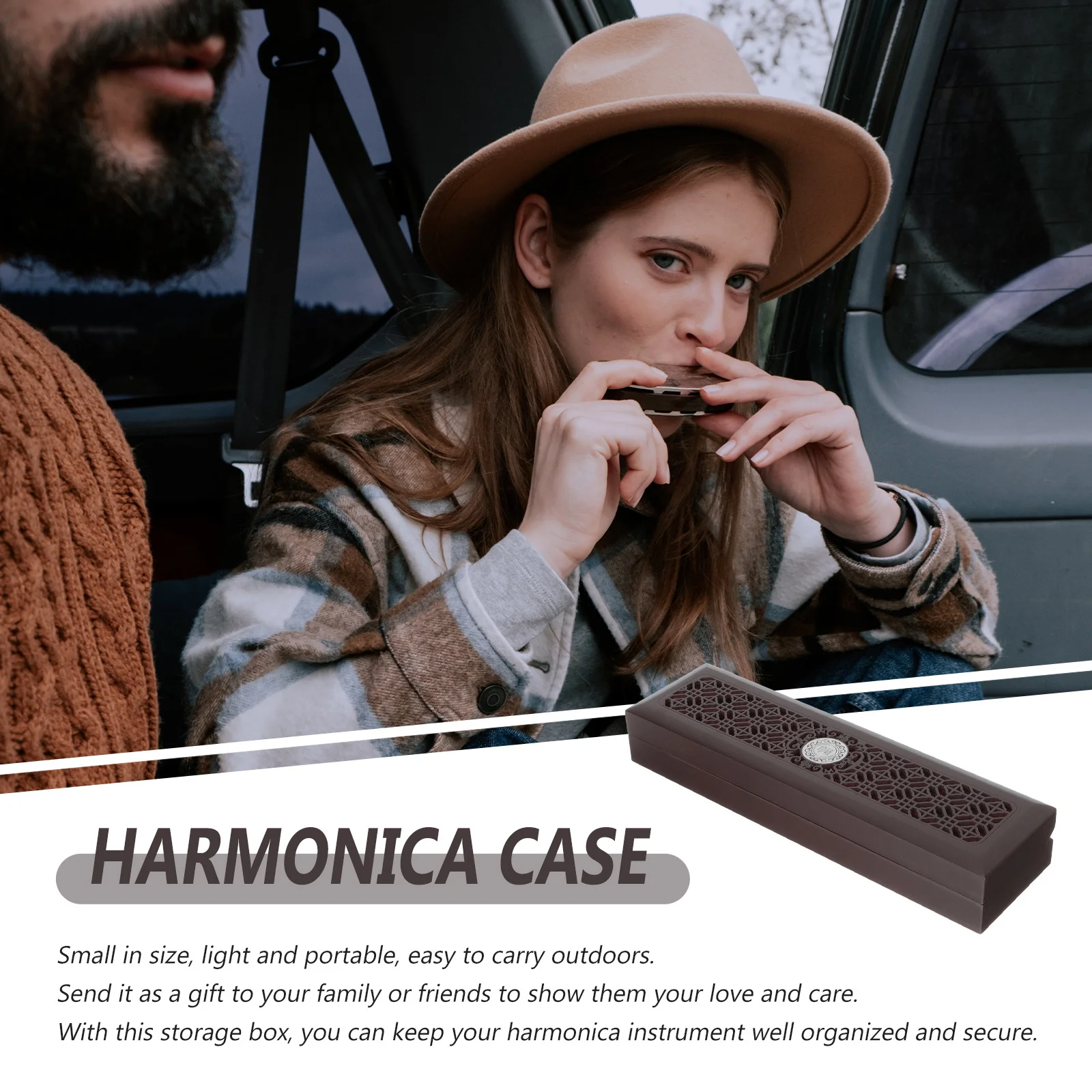 

Harmonica Storage Container Display Case Jewelry for Multiple Harmonicas Single