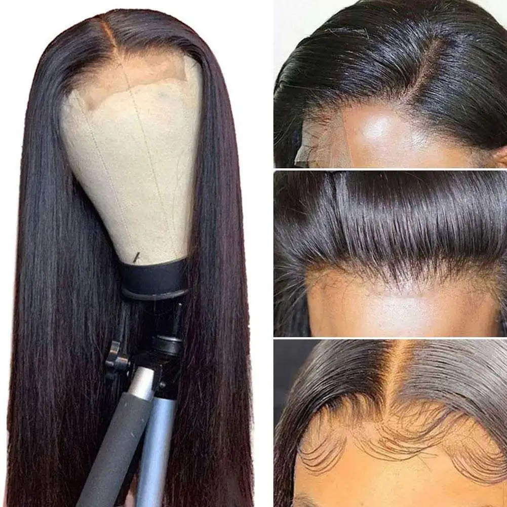Colored Straight Human Hair Wigs 13x4 HD Lace Frontal Wigs Natural Color Lace Front Human Hair Wigs For Woman on Clearance Sale for Women Ready to Wear On Clearance Sale Pre Plucked Wig Party Work Daily Life