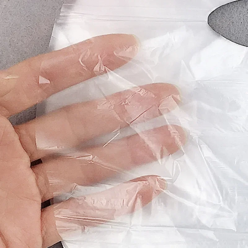 500-100PCS Disposable Plastic Film Full Face Cleaner Mask Neck Stickers Paper Transparent Masks Wrap Facial Beauty Makeup Tools