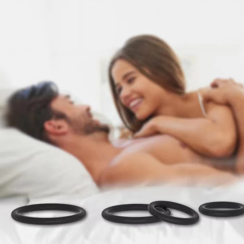 Silicone Penis Ring Set Sex Toys for Men 3 PCS Silicone Luminous Locking Ring Delayed Ejaculation for Men Adult Sex Toys