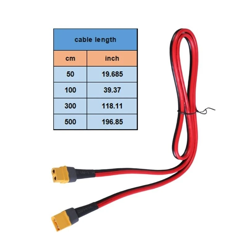 XT60 Connectors Адаптер 12AWG Удлинительный кабель VEDS ADAPTE для RCS Lipos Battery 83CF