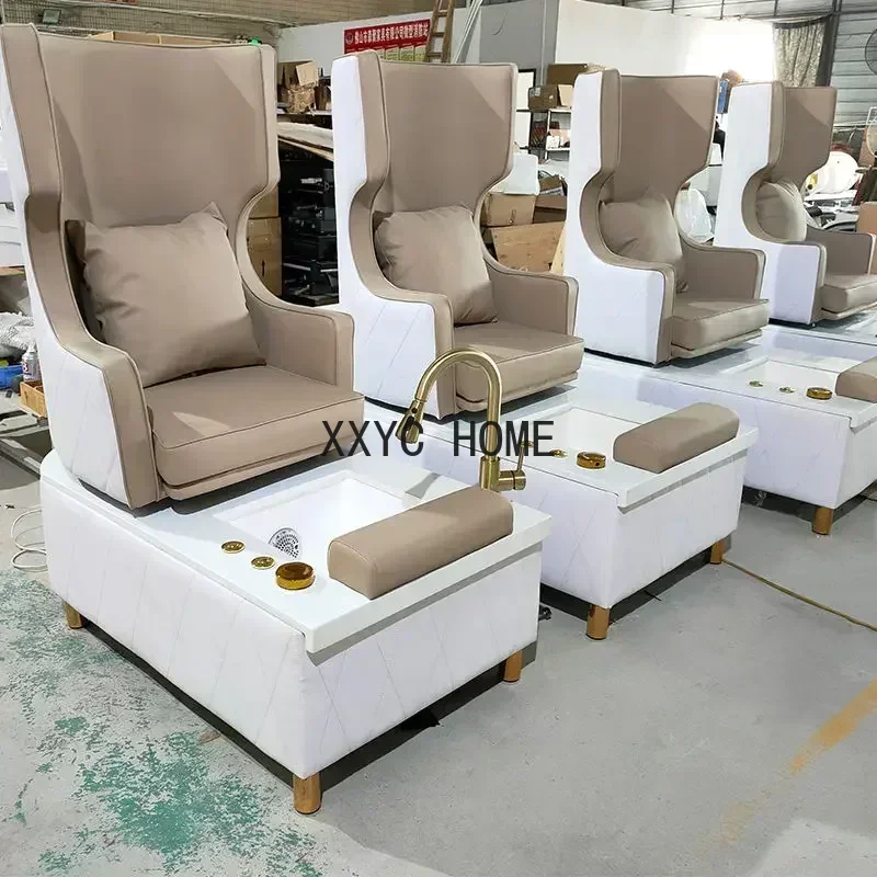 

Grey Luxury Comfortable Massage Pedicure Spa Chair with Foot Spa Bowl for Beauty