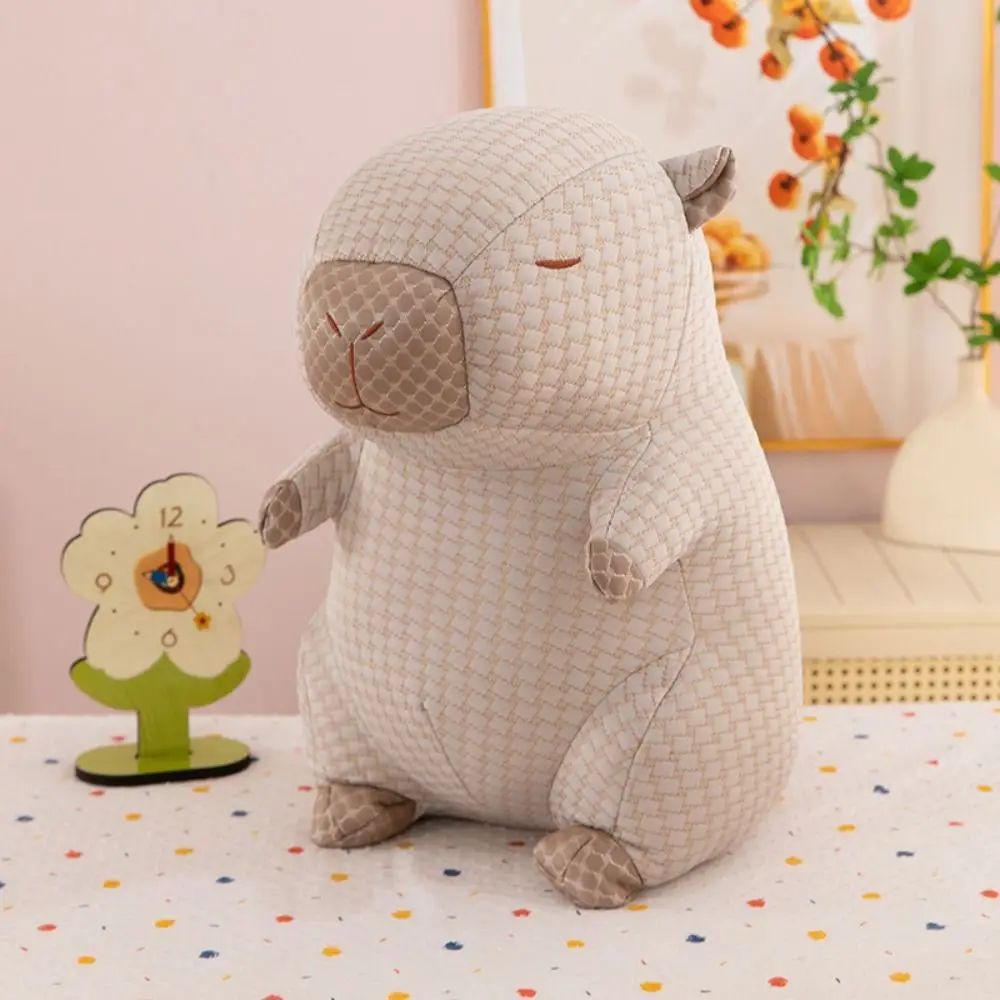 홈 장식 멋진 표면 Capybara 플러시 장난감 얼음 실크 상쾌한 Capybara 플러시 베개 사랑스러운 여름 멋진 콩 Capybara 인형 어린이