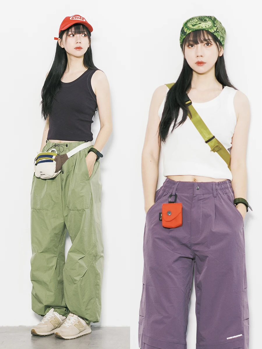 

Slim Fit U-Neck Sleeveless Vest T-Shirt Women's Summer Sport Style Thinming Base Shirt Top Japanese Style Cotton Blend