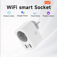 EU16A Tuya Smart Plug Socket With 20W PD Fast USB Ports Power Monitor Timing And Countdown Smart Home Via Alexa Google Home