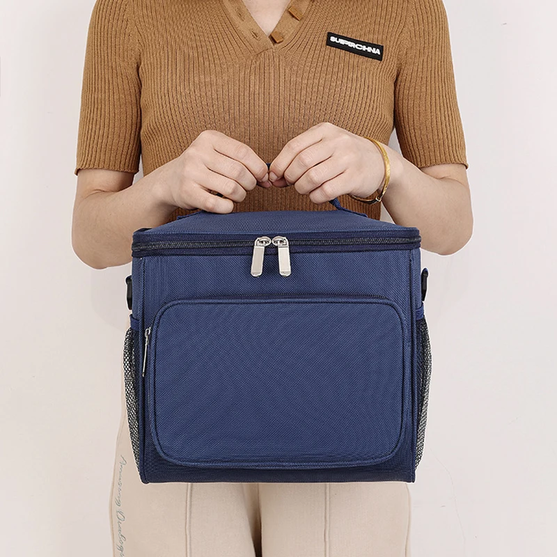 Crossbody Lunch Bag Portable Outdoor Picnic Bag Thermal Insulation Large Capacity Ice Bags Lunch Box Ice Storage Shoulder Bags