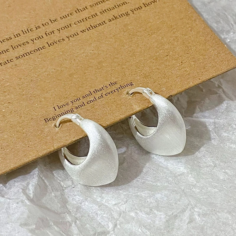 GANPUP Exquisite Unregelmäßige Creolen für Damen, Modische Neue Silberfarbene Ohrschmuck-Geschenke für Partys – Detail 7