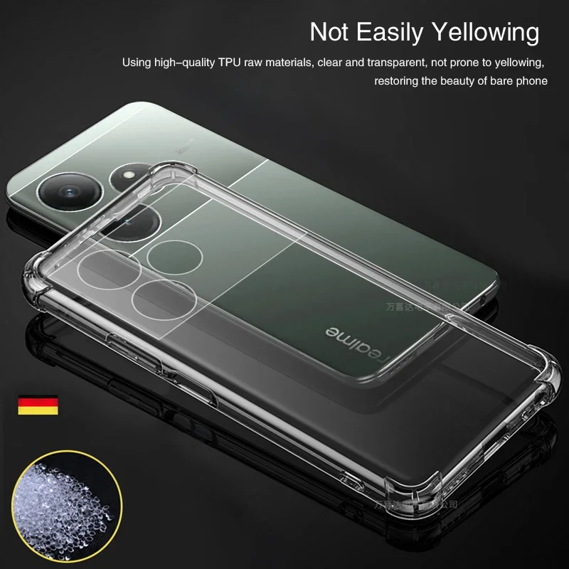 Airbag Silicone Mobile Phone Case for OPPO Realme GT Neo6 Neo 6 SE 6SE 5G Luxury Shockproof Soft Transparent Original Back Cover