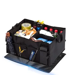 Car Backup Storage Box, Folding Large Car Cargo Box Camping Car Storage Box Multi functional Folding Organizing Box