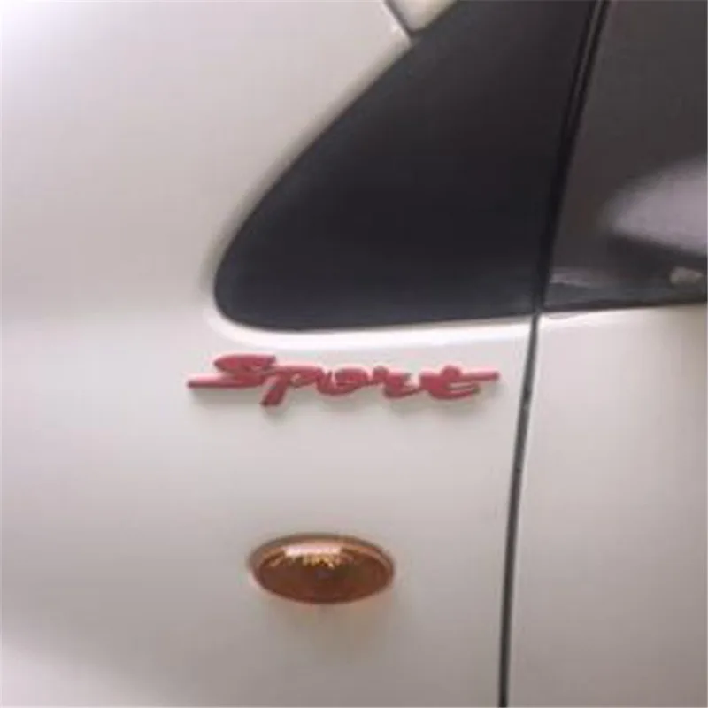 Metal 3D Chrome Car Trunk Auto body Racing Sport Word Letter Sticker Water Proof Logo Emblem Badge Decal Sticker Car Accessories