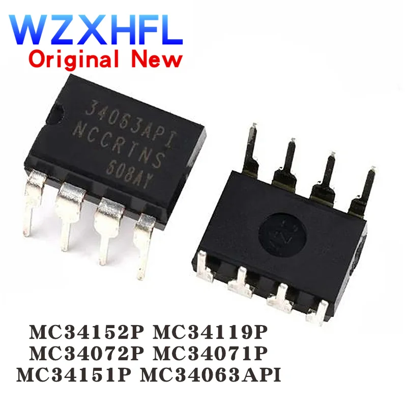 10PCS New MC34063API DIP MC34063 DIP-8 34063API MC34152P MC34151P MC34151 MC34119P MC34119 MC34072P MC34072 MC34071P MC34071