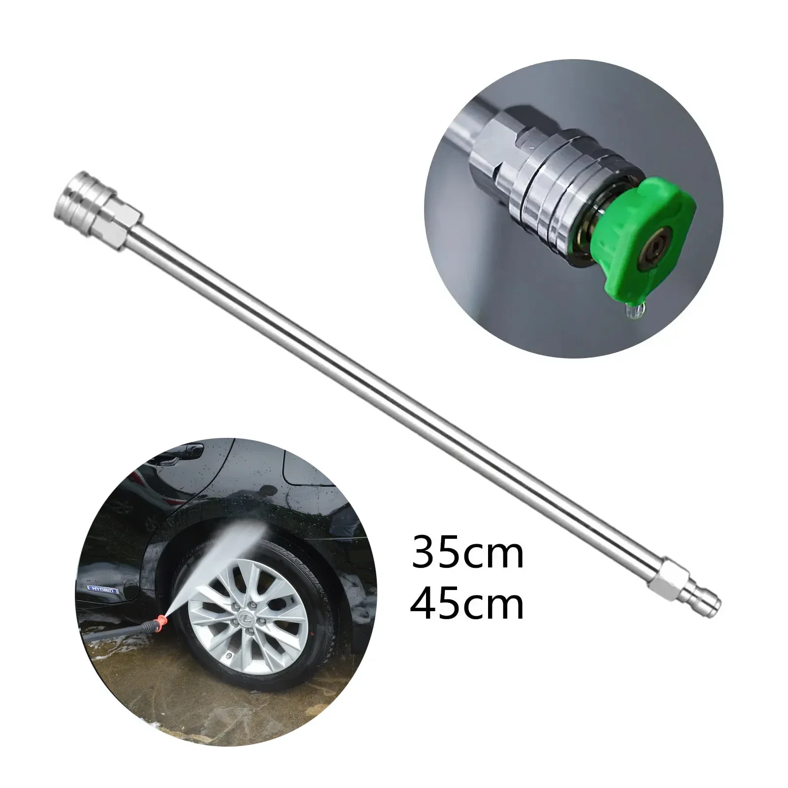 

Pressure Washer Extension Wand Durable Portable Stable Quick Connect Steel Spare 1/4’’Quick Connect for Household Wall