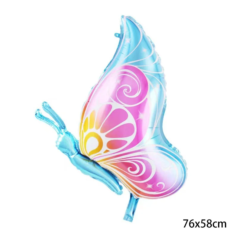 butterfly balloon side flying butterfly aluminum film toy balloon insect animal balloon Cartoon birthday theme party decoration