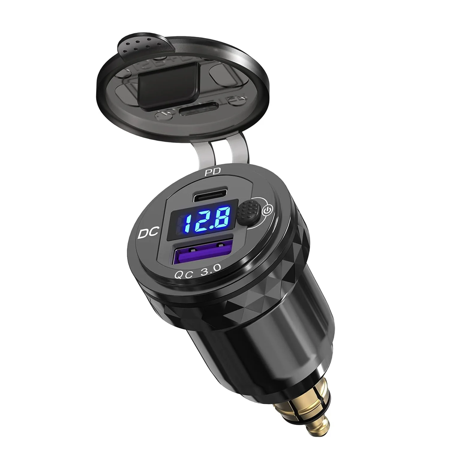 yZ[zBMW S1000XR PD QC3.0ΉAR1200GS F900 R/XR R1200RTp 12VoCNp[d LEDd Type-CA_v^[ Hella DinvO USB\Pbg