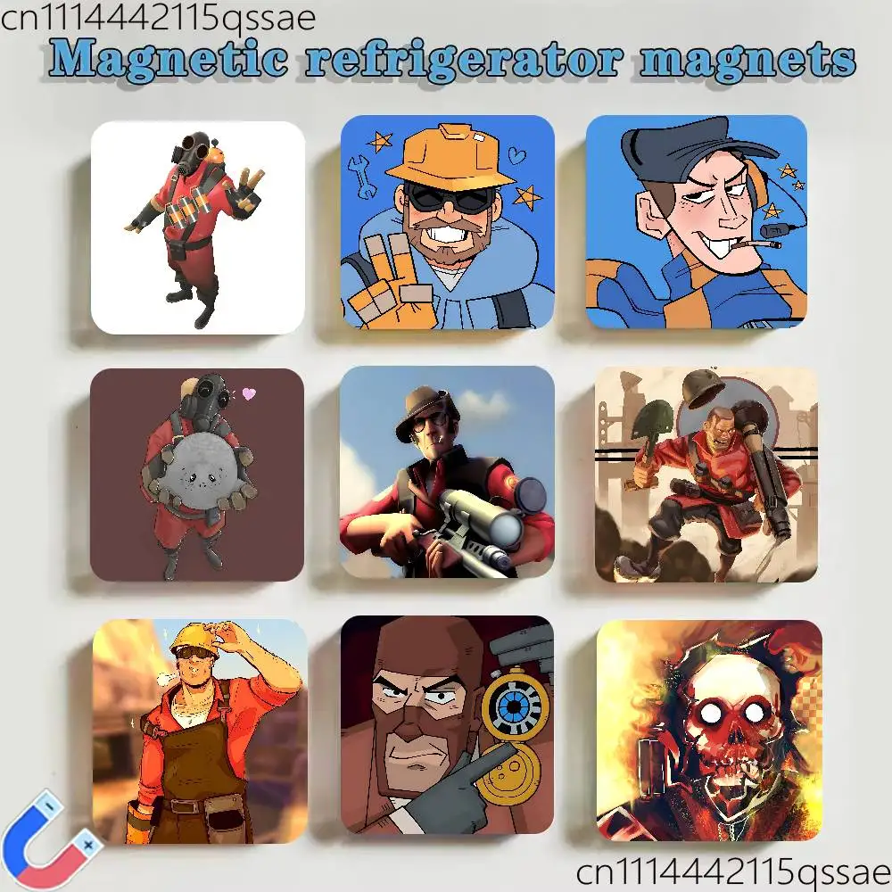 For Scout Sniper T-Team TF2 Refrigerator Magnet Magnetic Ins Style Home Decoration Creativity Gift