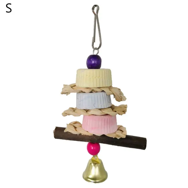 Parrot Beak Grinding Mineral Stone Cage Hanging Chewing Toy with