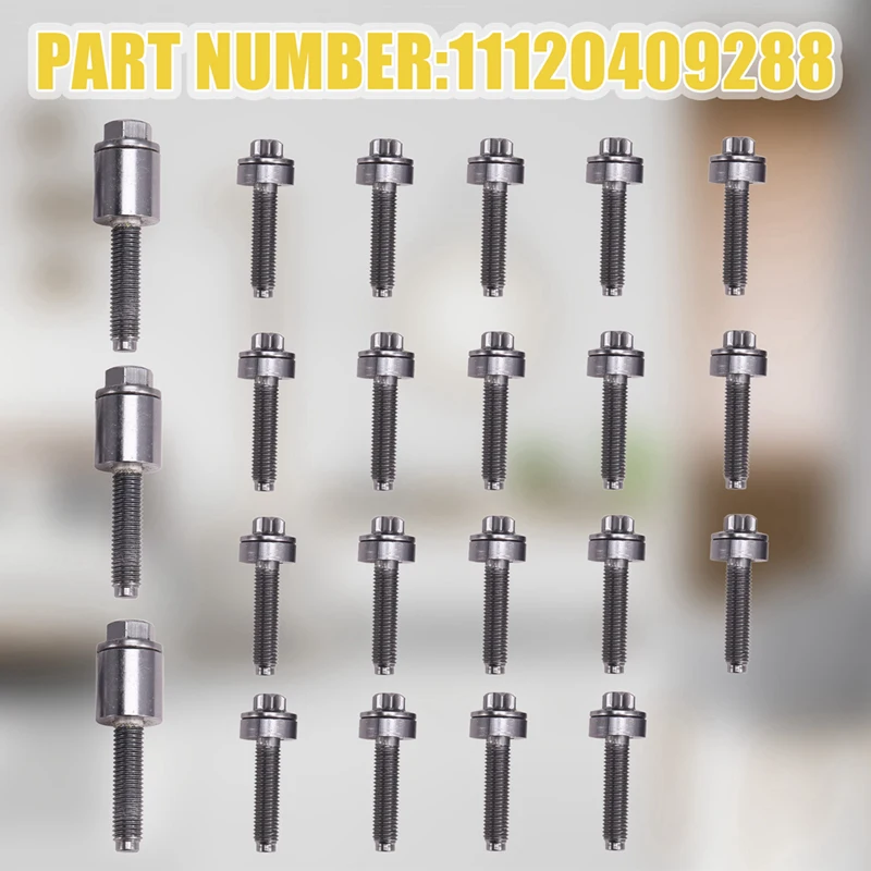 22Pcs/Set Aluminum Valve Cover Screw Set For BMW E60 E61 E90 E91 Z4 11120409288