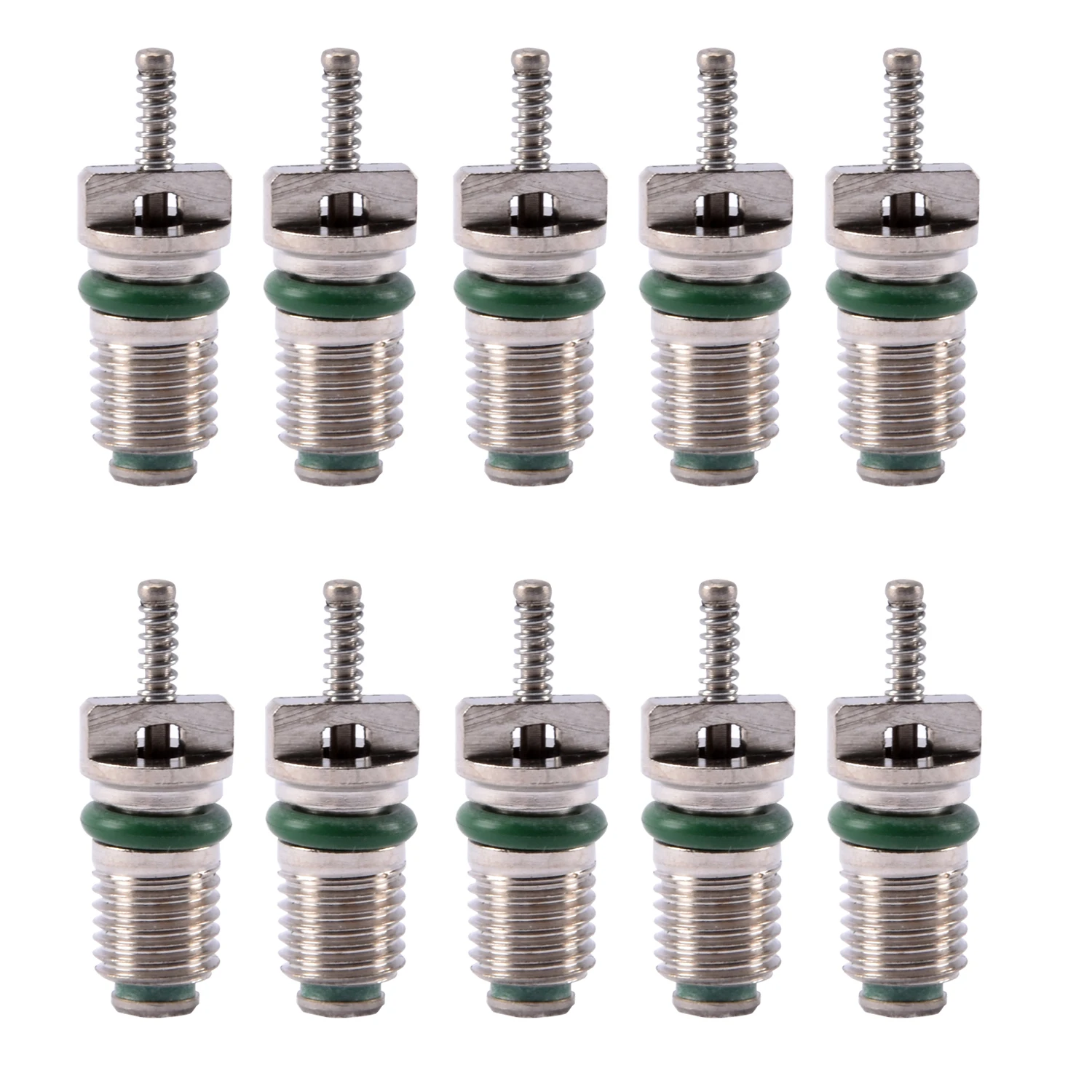 10Pcs/Set AC R134A Valve Core Automotive Car Air Conditioning Cores Needles Repair Kit Heat Resistant Vehicle Car Accessories