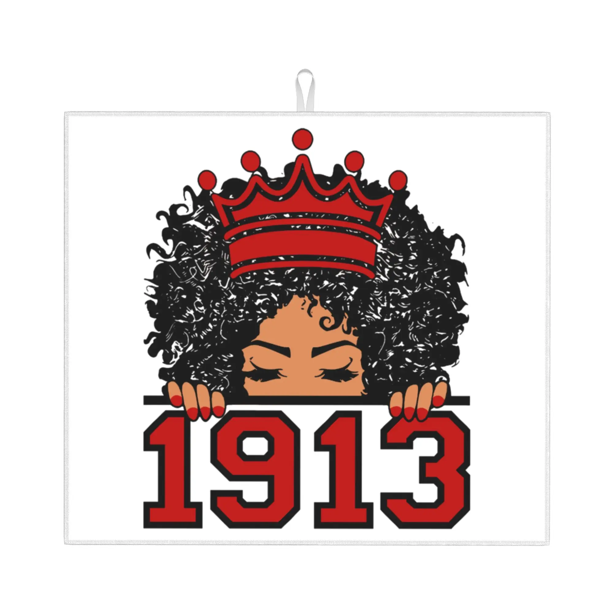 Drying Mat For Kitchen Delta Sigma Theta Sorority 1913 Water Absorbent Waterproof Reusable On Slip Kitchen Counter Protector Mat