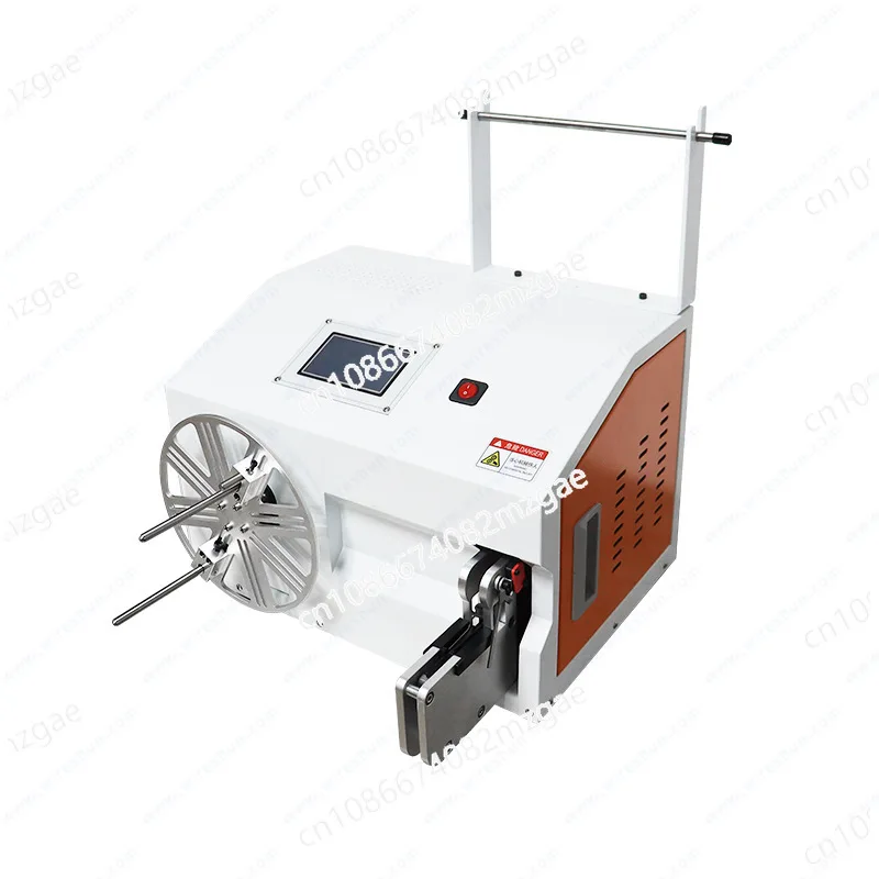 

Semi-automatic winding and winding machine Electric winding and binding integrated data cable Power cable binding