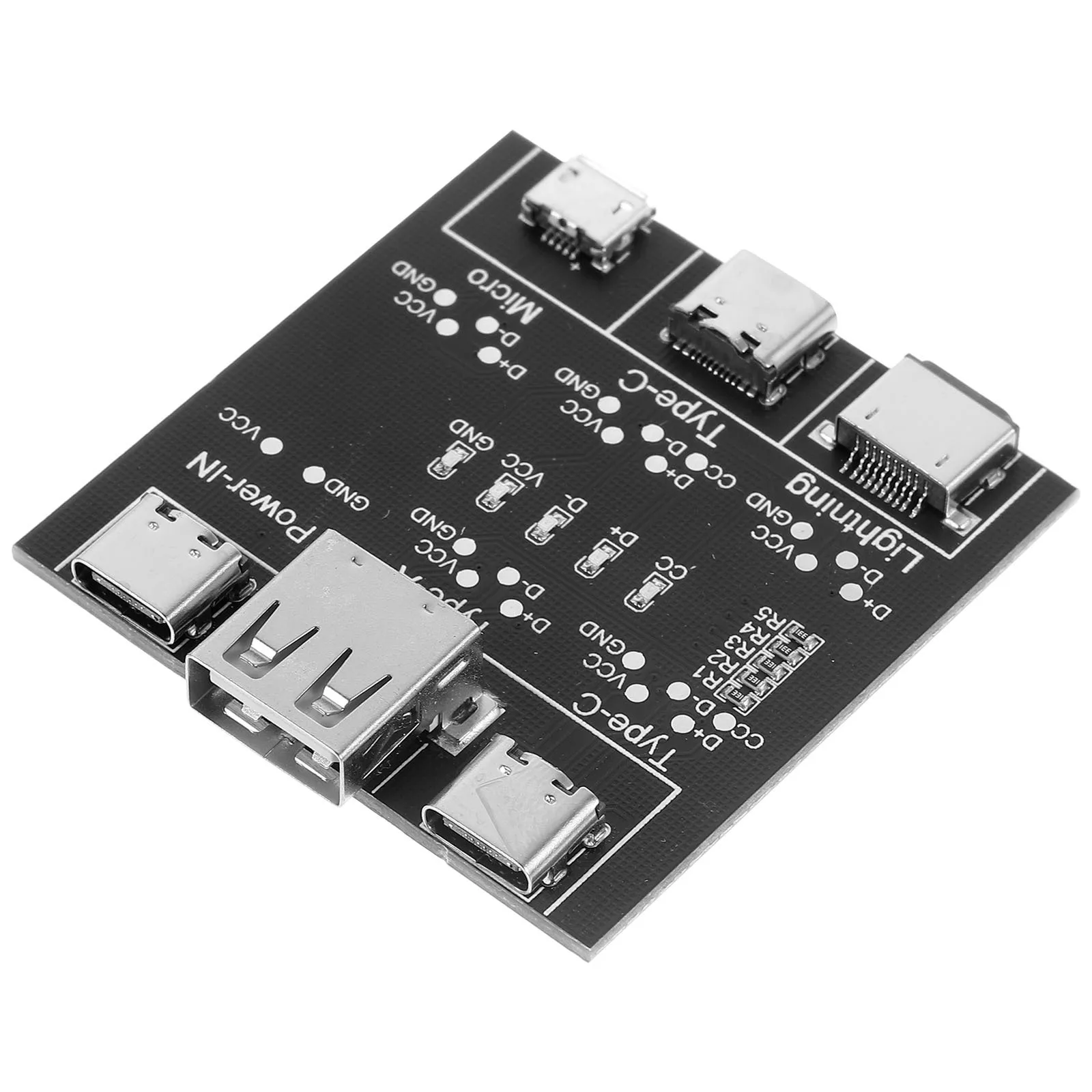 جهاز اختبار كابل USB لوحة اختبار خط البيانات أداة كشف ماس كهربائى سريعة عالية الدقة مدقق شحن محمول لـ Usb C