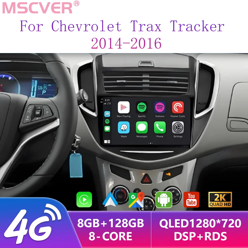 

Android 14 for Chevrolet Trax 2014 - 2016 Car Radio Multimedia Video Player Auto Stereo GPS Navigation Carplay Head Unit Screen
