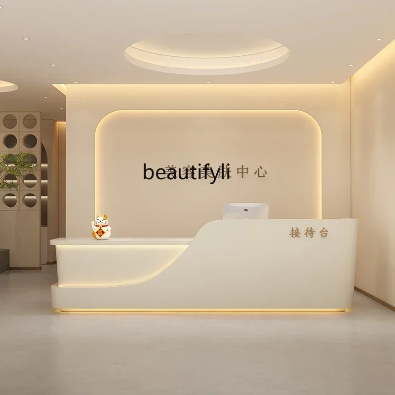 

smt14 New Arrivals Beauty Salon Reception Desk Medical Beauty Bar Women's Clothing Shop Cashier Front Desk Reception Desk S 14