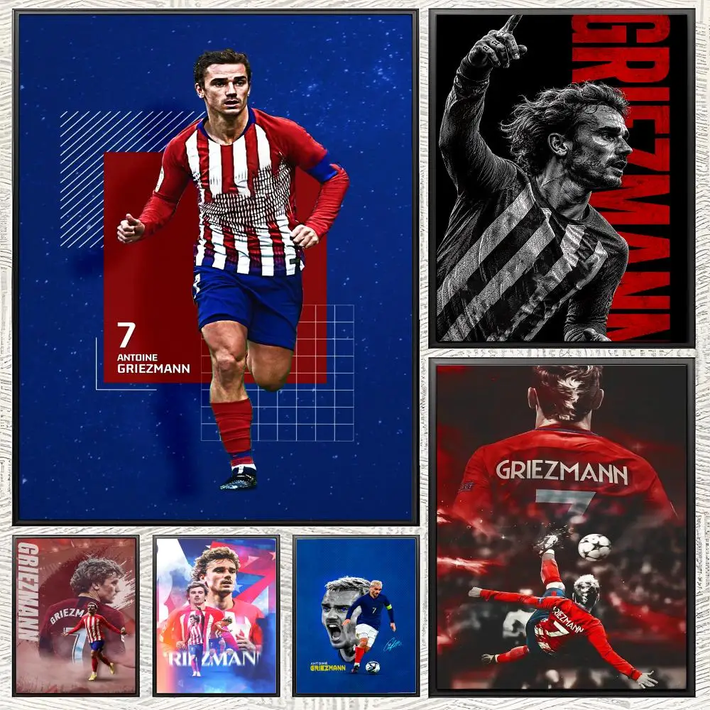 footballer A-Antoine Griezmann-n Poster Waterproof & Self-adhesive HD Wall Art, Ideal for Home Decor & Gifts