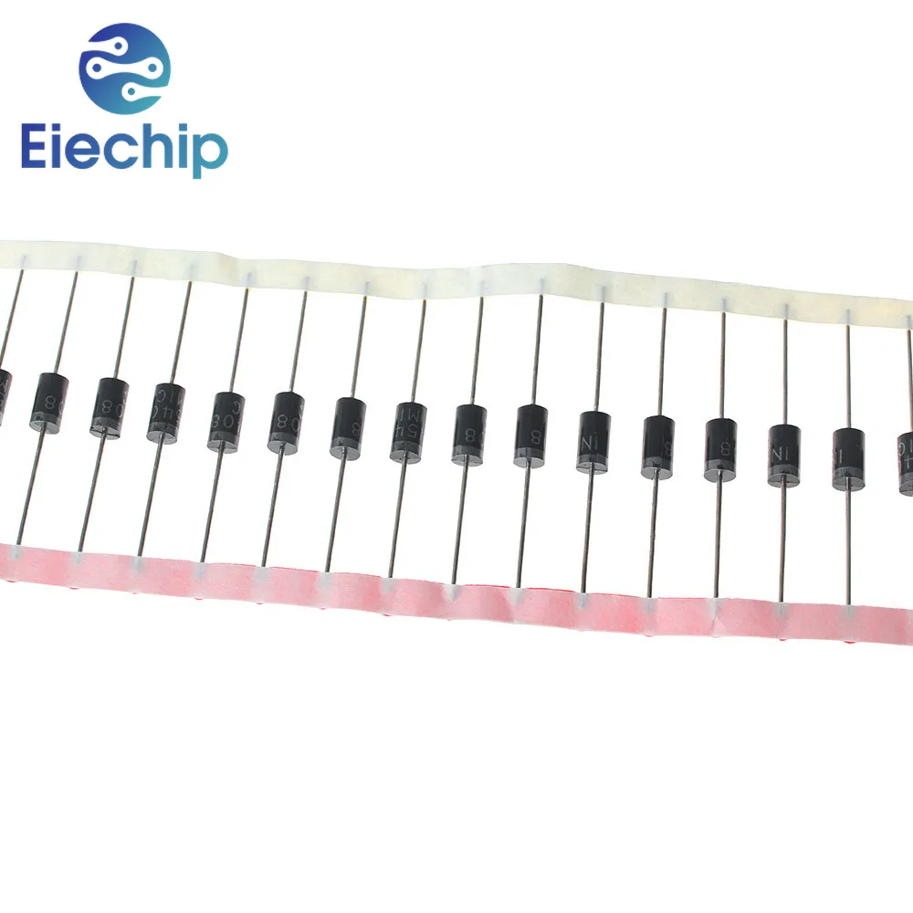 100ชิ้น1N5406 1N5404 1N5408 1N5824 1N5822ทำ-27 30V-1KV ชุดส่วนประกอบอิเล็กทรอนิกส์3A-5A จัดประเภทไดโอด Schottky diod