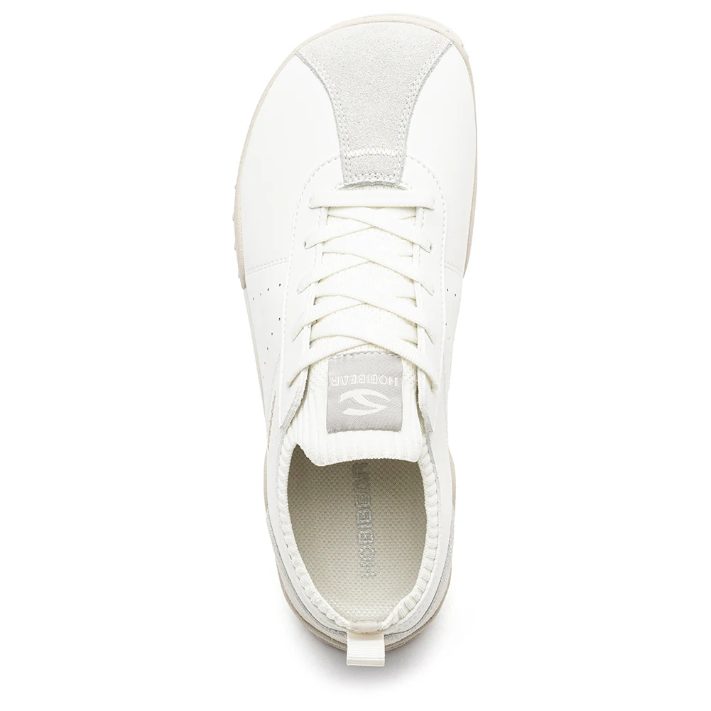HOBIBEAR Sneaker mit breiter Zehenbox für Herren und Damen, minimalistische Wanderschuhe aus Kunstleder, leichte Schnür-Freizeitsneaker – Detail 9