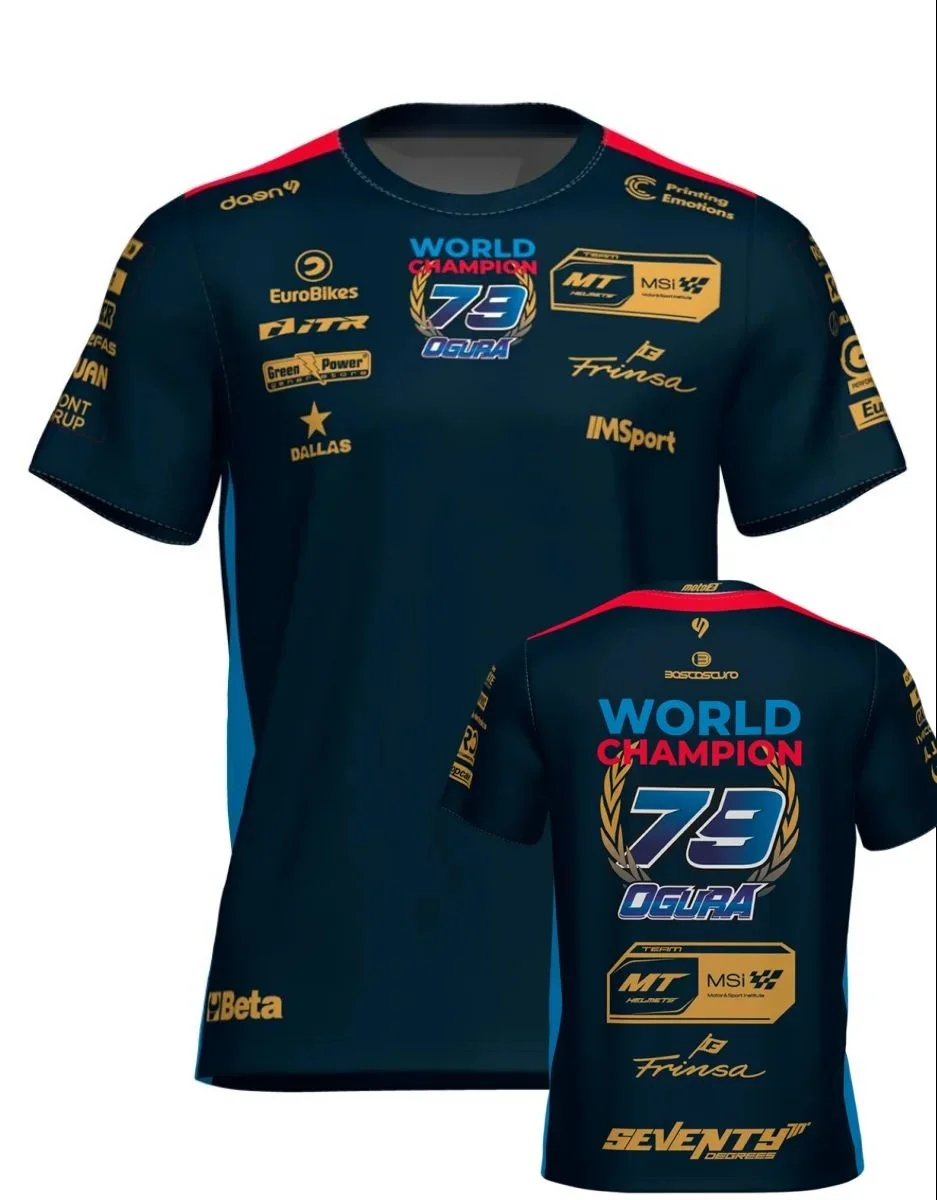 2026 Schnelltrocknende MotoGP Weltmeisterschaft Themen-Renn-T-Shirts Motorrad-Fahranzug für Herren Familien-Matching