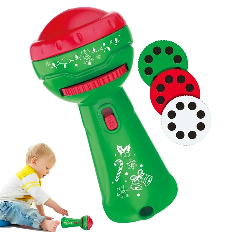 Christmas Flashlight Projector For Kids Cognition Fun Torch 24 Christmas Patterns Flashlight Projector Bedtime Cognition Fun