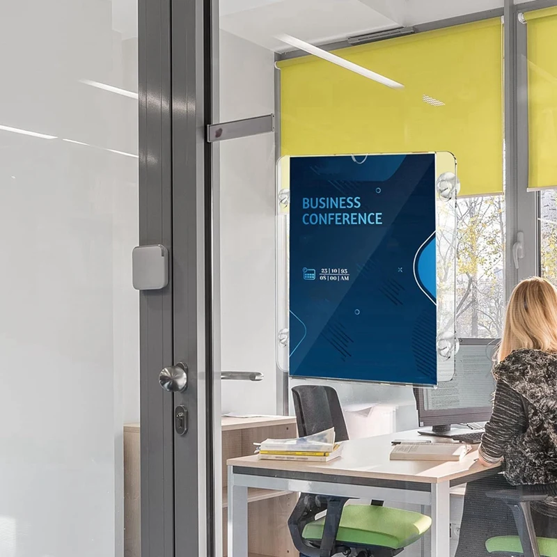 Suporte acrílico claro do sinal, Wall Mount Display Frame, acrílico Sign Holder, 8.5X1 1 Polegada, 4pcs