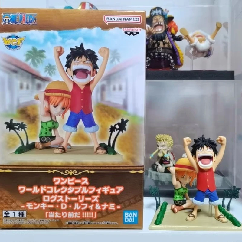 Genuine Bandai One Piece Nami Wcf Monkey D Luffy Action Figure Anime Banpresto Story Vol.9 Pvc Doll Collection Figurine Gifts