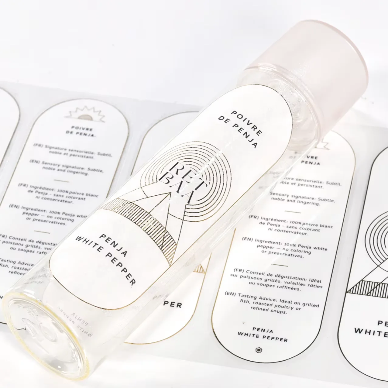 Custom Printed Luxury  Labels｜Hot Foil Stamping｜Transparent Material｜Premium Food Branding Stickers