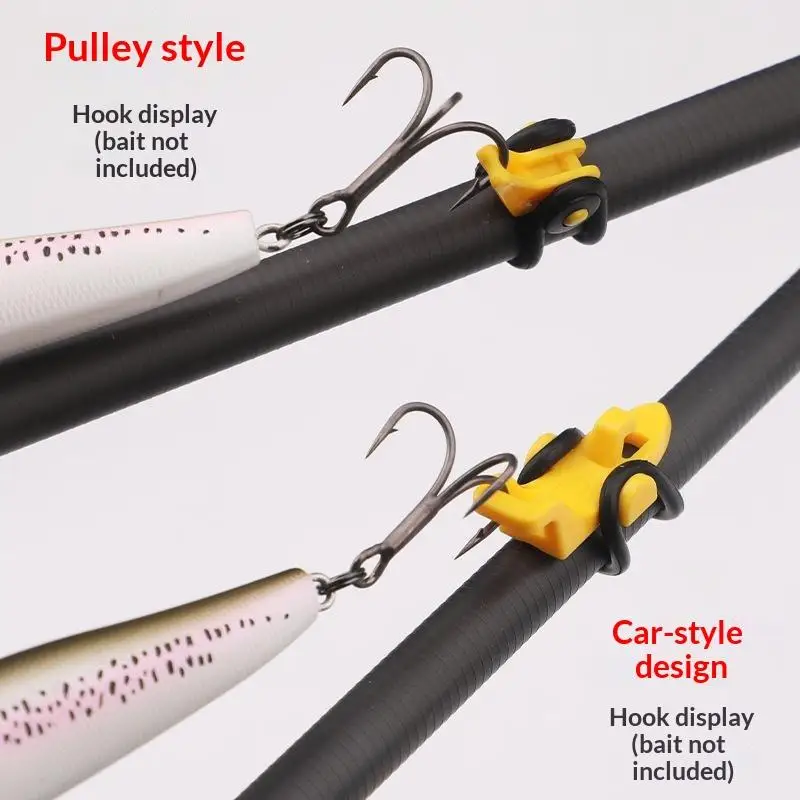 《Nest Picks》1 Set New Fishing Rod Pole Hooks Keeper Rod Clip Hanging Hook PU Fishing Lure Spoon Baits Holder Fishing Accessories