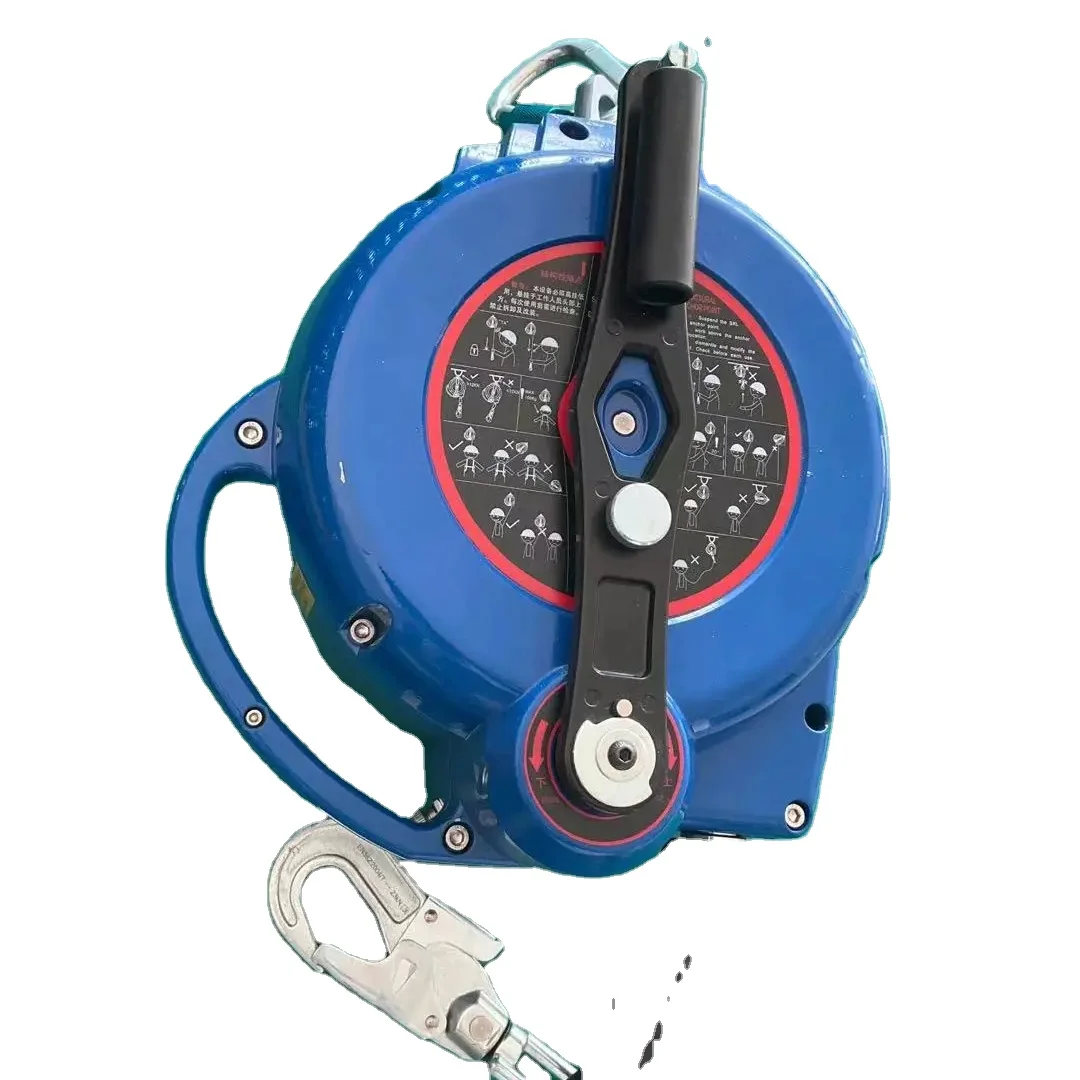 Retractable Type Fall Arrest System with Rescue Lifting Device Integral-rescue Facility