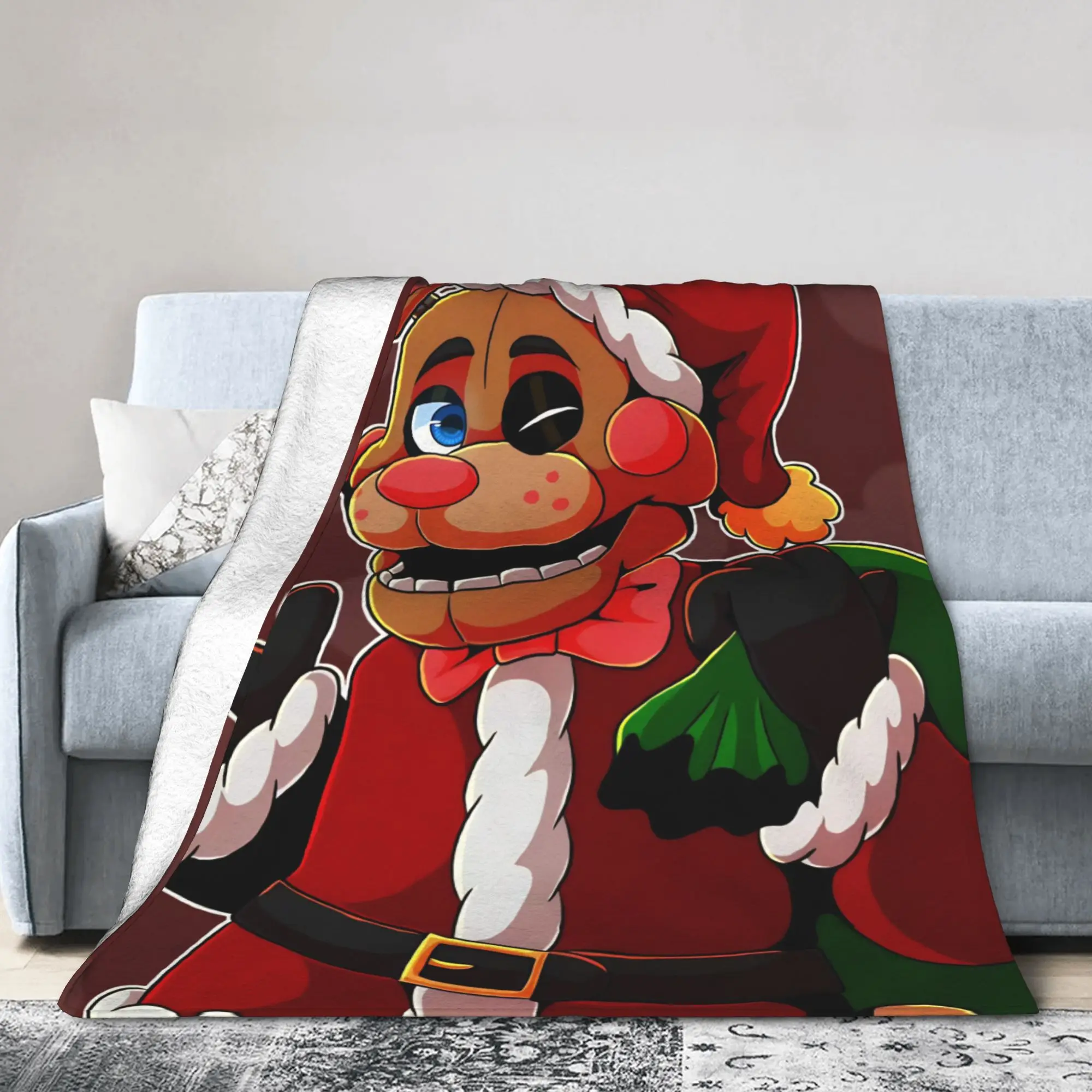 FNAF At Freddys Blankets Coral Fleece Plush Print   Multifunction Ultra-Soft Throw Blankets for Home Couch Plush Thin Quilt