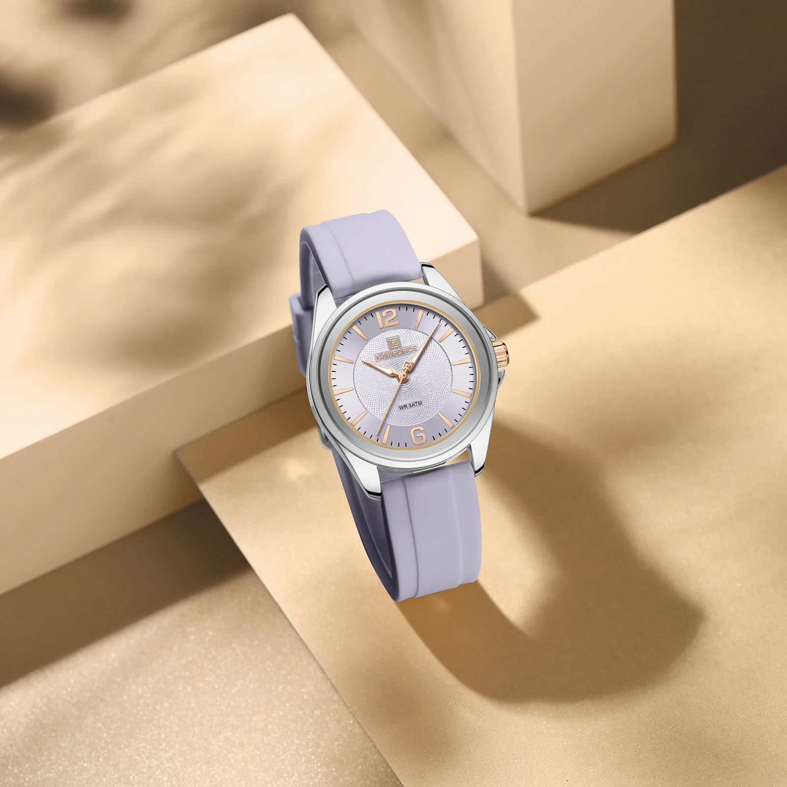 NAVIFORCE 5068 Elegant Quartz Watches for Woman Waterproof Silicone Strap Fashion Wristwatch Casual Ladies Watch reloj mujer