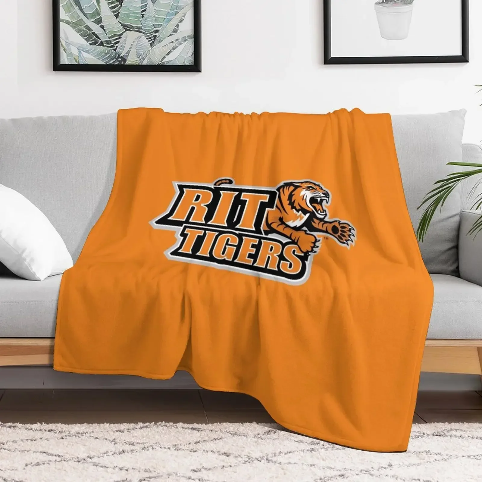 RIT Tigers Throw Blanket Large for winter Blankets