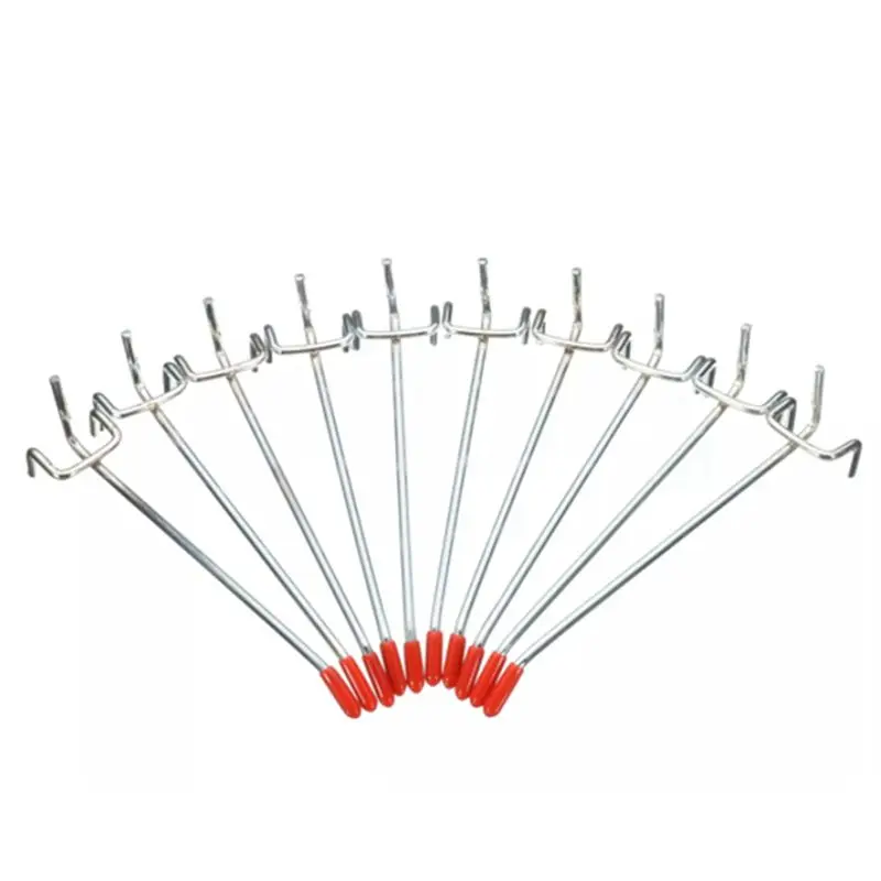 ABFU-120Pcs Single Pegboard Hooks 150Mm Board Slat Wall Retail Display Shop Peg Fits 25Mm