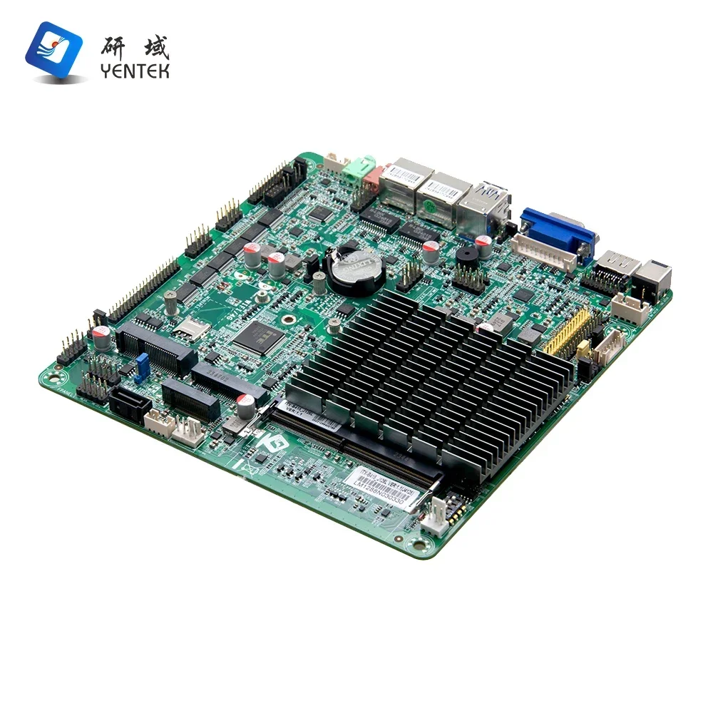 YENTEK X86 J4125 DDR4 4 Cores 4 Threads HD VGA LVDS EDP 6 COM 8 USB Embedded Fanless Industrial Mini Itx Motherboard