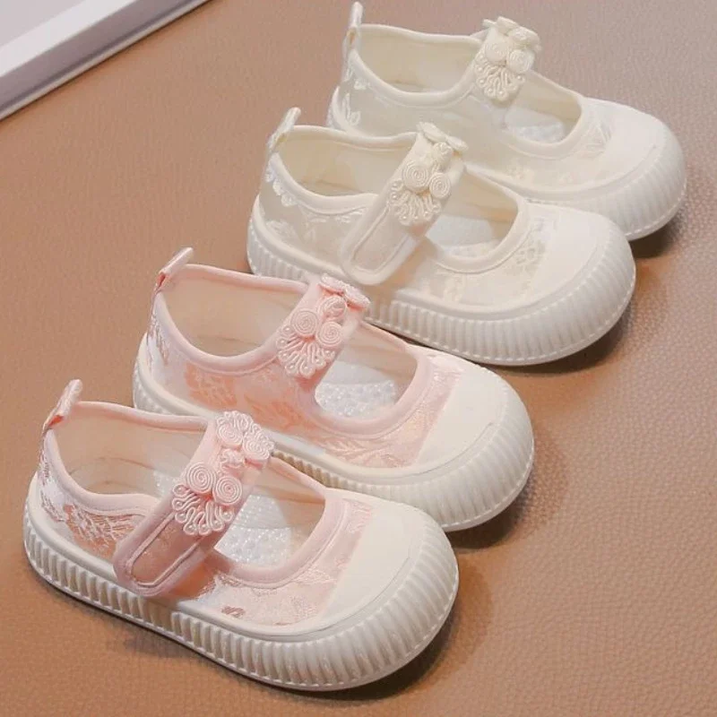 فتاة حذاء رياضة الصيف موضة تنفس فتاة حذاء تنوعا لينة المضادة للانزلاق طفل حذاء رياضة بسيط طفل حذاء قماش Zapatillas De Mujer #6