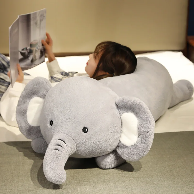 

Comfortable Elephant Push Toy Throw Pillow Net Red Super Soft Cute Plush Toy Leg Clamping Doll for Kids Girlfriend 100cm 120cm