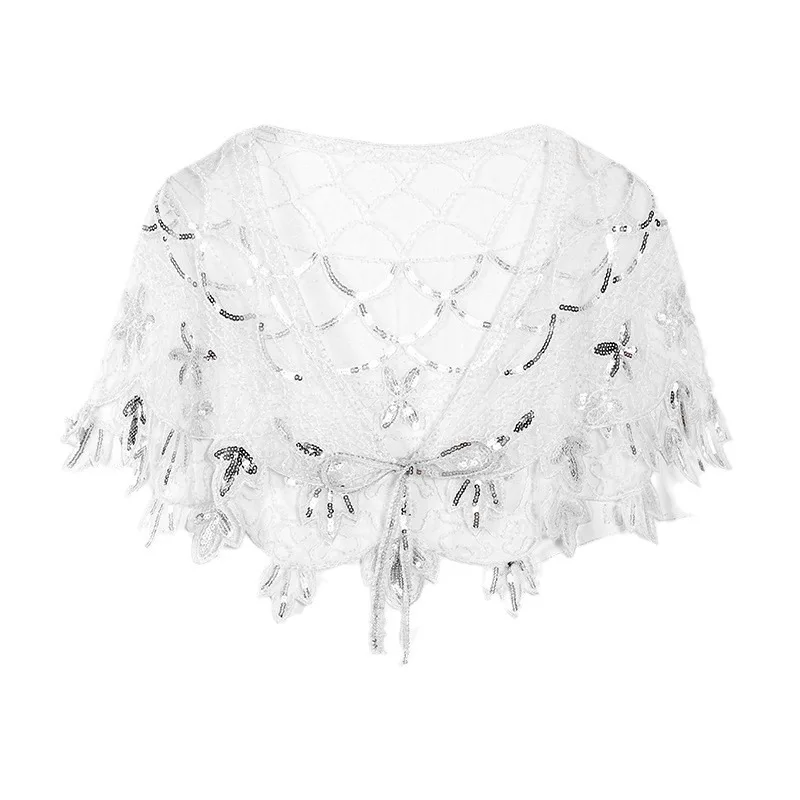 

ort oulder Length Evening Gown Wedding Dr Women's Faion 920s Sle Low Waist Polyester Fabric Lace Element