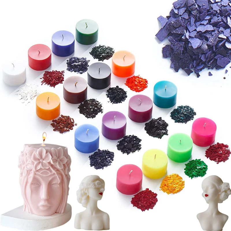 28 Dye Colors of Wax Candle Wax Dye Great Choice of Colors Candle Dye Chips Wax Flakes DIY Soy Candle Making Kit Supplies