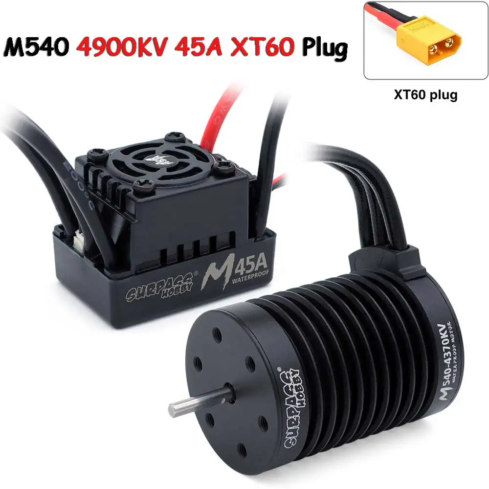 SURPASS HOBBY M540 M3650 M3660 Combo Waterproof Brushless Motor 3500/4200KV W/M45A/60A ESC for 1/10 1/12 RC Car Traxxas Off-Road image 3