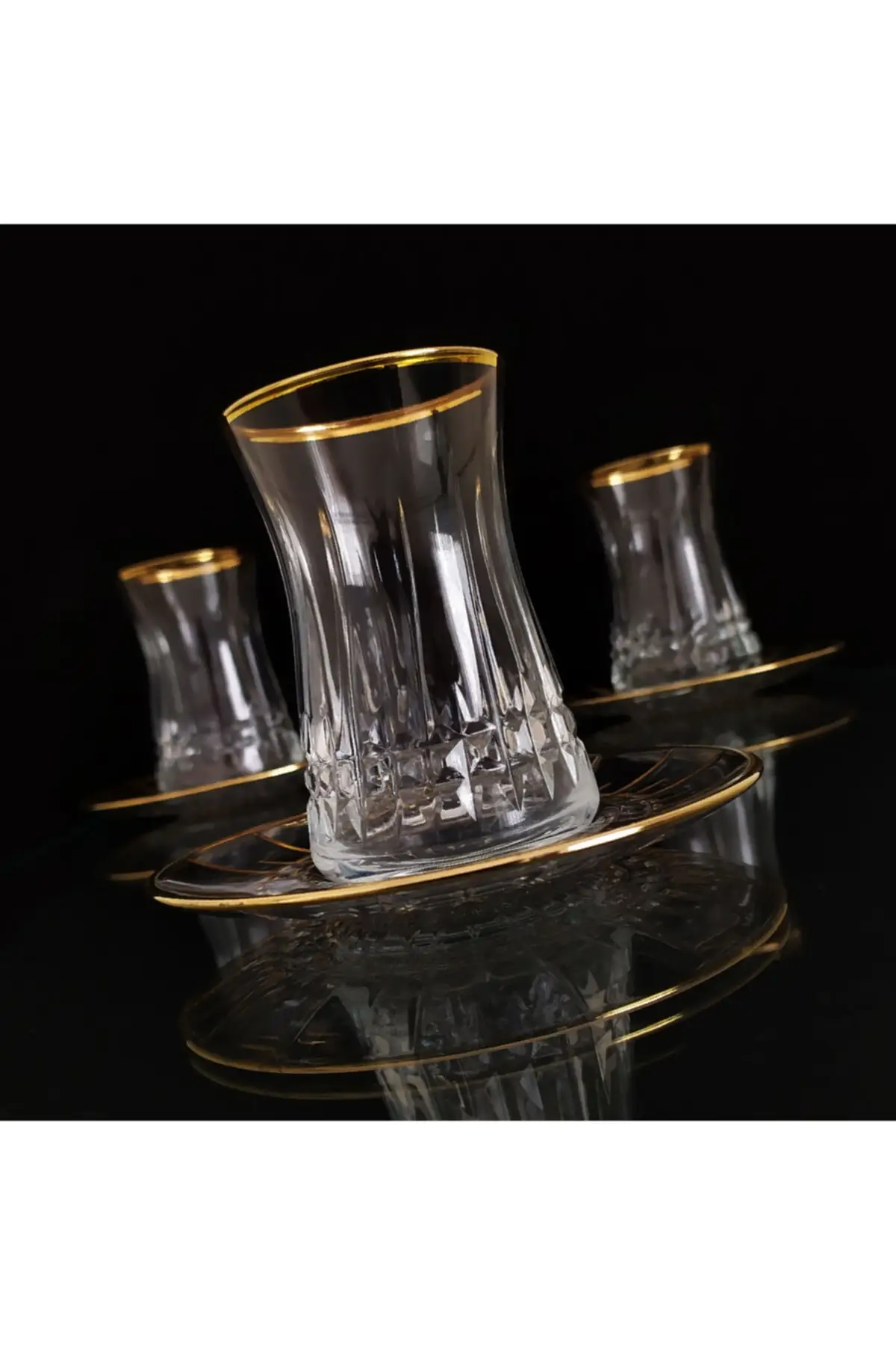 42361 heybel lisbon Gold Tea Cup Cup set-6 people Turkish Tea Cup Glass Cup Glass Cup